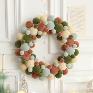 Guirnalda Navideña con Bolas de Colores, Guirnalda Decorativa para Árbol de Navidad, Pared, <span class=keywords><strong>Puerta</strong></span>, Decoración para Fiestas - Product Image 3