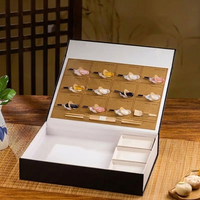 Boîte Cadeau Sushi Deluxe Personnalisée avec Compartiments et Plateau à Sauce – Emballage Vide pour Cuisine Japonaise, Idéal pour Restaurants et Traiteurs
