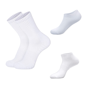 Chaussettes de sport unisexes en coton, couleur unie, été, mi-mollet, hauteur genou, longueur cheville, SB1174 - Product Image 2