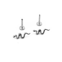 Européen et américain petit serpent lèvre ongle lèvre anneau serpent oreille os ongle 316 acier inoxydable anti-allergie corps piercing bijoux