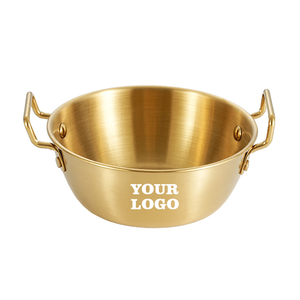 Tazón para Aperitivos <span class=keywords><strong>de</strong></span> Acero Inoxidable 304 Dorado Personalizado <span class=keywords><strong>de</strong></span> Alta Calidad con Asas Dobles Pequeñas, Utensilios <span class=keywords><strong>de</strong></span> Cocina para Eventos en el Hogar - Product Image 6