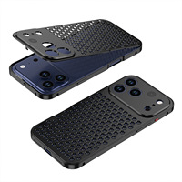 Étui de protection antichoc en alliage d'aluminium avec boucle pop-up et dissipation thermique pour iPhone 18 Pro Max, coque de refroidissement métallique 16 17