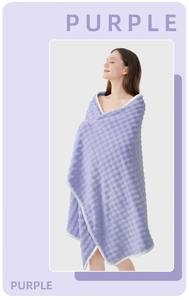 Serviette de bain 7A en microfibre tricotée antibactérienne, couleur unie, velours corail, écologique, anti-enfants, séchage rapide, épaissie pour bain moussant - Product Image 2