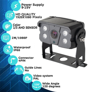4Pin Heavy Duty xe AHD 1080p <span class=keywords><strong>Rear</strong></span> <span class=keywords><strong>View</strong></span> Backup máy ảnh đảo ngược tầm nhìn ban đêm không thấm nước kim loại trường hợp 12V 24V cho xe tải van rvs - Product Image 2