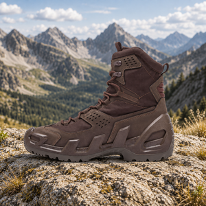 Elkland <b>Mens</b> <b>Work</b> <b>Boots</b> <b>Waterproof</b> Breathable Mesh TPU Upper Lace Up Outdoor Footwear <b>for</b> Hiking - Product Image 1