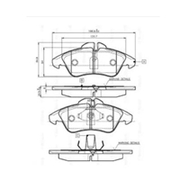 Plaquettes de frein semi-métalliques pour voitures, fabriquées en Chine, pour Mercedes-Benz 9014210410 ISO9001