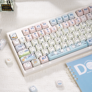 คีย์บอร์ดแบบกลไก Z108 3 โหมด หลายรุ่น ลายการ์ตูนแมว/หมี คีย์แคป RGB ปรับแต่งได้ สำหรับสาวๆ ใช้ในออฟฟิศ - Product Image 3