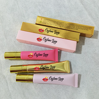Baume à lèvres repulpant et hydratant végétalien de luxe 20ML, effet changeant de couleur, en tube souple, pour marque privée