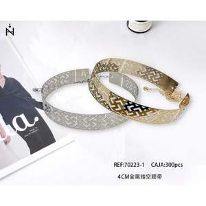 Cinturón Metálico Angelina con Diseño Calado de 4 cm de Ancho para Mujer, Accesorio de Moda - Product Image 1