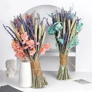 Lavender Dried Flower bouquet Multi-head Rose rabbit tail full star mixed with natural air dried real flower finished decoration