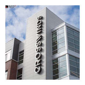 Logotipo de luz de letra de canal LED 3D personalizado para letrero de construcción al aire libre para marcas comerciales Taxi Car Mall & Park resistente a la intemperie - Product Image 3