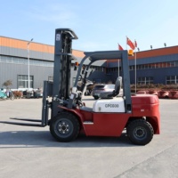 Chariot élévateur diesel 3 tonnes QINGCHA CPC30 4x4, fabriqué en Chine, équipé d'un déplaceur latéral hydraulique et d'un mât à deux étages, capacité de levage 4,5 m