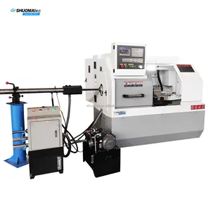 Automatic workpiece feeding hydraulic chuck CNC small mini turning lathe machine CK0640 for sale