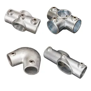 Handrail Structural Pipe Fitting Clamp Malleable Iron Pipe Fitting Adjustable Galvanized Iron Pipe Fittings Connectors supplier