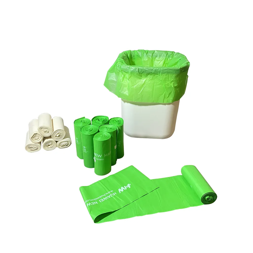 생분해성 향 쓰레기 봉투 롤 가정 또는 산업 퇴비화 100% 생분해성 퇴비화 쓰레기 봉투