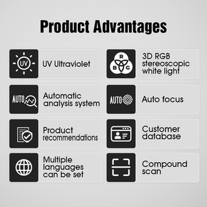 Machine magique de scanner de peau de miroir de vente chaude/analyseur facial intelligent de peau pour l'esthétique clinique - Product Image 2