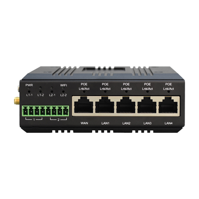 Best Quality Industrial 4G LTE VPN Router Dual SIM Card Slot POE 4*Lan+1*Wan+2*Serial Port RS-232/RS-422/RS-485 Router