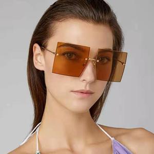 Lunettes de soleil sans bords <span class=keywords><strong>pour</strong></span> <span class=keywords><strong>homme</strong></span>, formes rectangulaires, <span class=keywords><strong>tendance</strong></span>, à la mode, collection 2021, <span class=keywords><strong>2022</strong></span> - Product Image 5