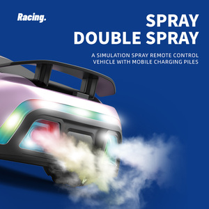 <span class=keywords><strong>Voiture</strong></span> RC de simulation de recharge de véhicule électrique, véhicule télécommandé 2.4G à double pulvérisation, coque en PVC résistante aux chutes, cadeau pour garçons et filles - Product Image 4