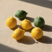 Bougies en cire de soja parfumées au citron, modèles créatifs, cadeaux parfumés pour les occasions festives - pour Thanksgiving