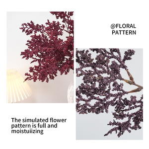 Plain Realm Artificial Love Grass Single Branch Dark Purple Plastic Silk <b>Flower</b> Home Decor Outdoor Photography Props - Product Image 3
