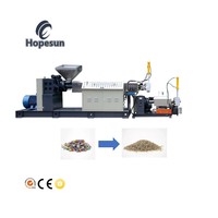 Ligne d'extrusion et de granulation de plastique recyclé PP PE ABS PS à double étage – Machine de granulation pour déchets plastiques