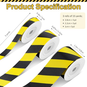 Cinta de seguridad de poliéster 100% no elástica con estampado de sublimación a doble cara y rayas para cinturón de aislamiento - Product Image 2