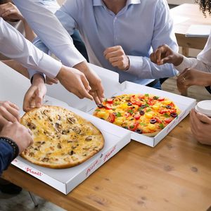 Grande 16X16 pollici cartone ondulato bianco Pizza Party con goffratura alla rinfusa per la torta per biscotti cibo Pizza pianeta decorazioni - Product Image 3