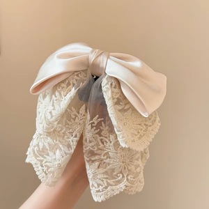Pince à cheveux artisanale en cristal style français avec nœud, élégante pour chignon, <span class=keywords><strong>queue</strong></span> <span class=keywords><strong>de</strong></span> <span class=keywords><strong>cheval</strong></span> ou demi-chignon, idéale pour les fêtes des filles et des femmes - Product Image 4