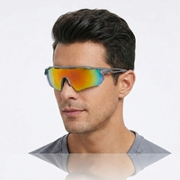 Lunettes de soleil sportives surdimensionnées légères avec logo personnalisé 2026, vision nocturne UV400 pour le cyclisme et la course à pied