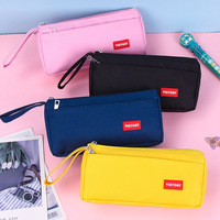 Trousse à crayons esthétique et minimaliste, couleur unie, sac à crayons scolaire, logo personnalisé, vente en gros d'usine, trousse à crayons, bagage