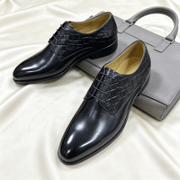 Chaussures Oxford Classiques pour Hommes en Cuir Véritable Noir, Finition Polie à la Main, Idéales pour Tenues Formelles et Professionnelles, Faible MOQ et Logo Personnalisé