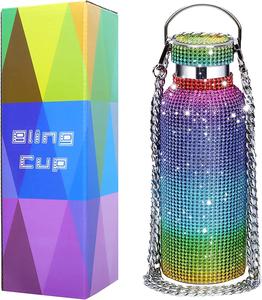 <span class=keywords><strong>Bling</strong></span> bouteille d'eau strass diamant bouteille d'eau réutilisable isolé en acier inoxydable <span class=keywords><strong>Bling</strong></span> 500ml gobelet - Product Image 5