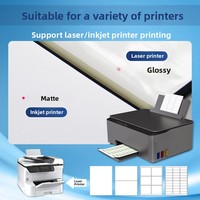 Autocollants d'adresse personnalisés A4, code-barres SKU, 8,5 x 11 pouces, blancs, autocollants d'expédition pour imprimante laser/jet d'encre