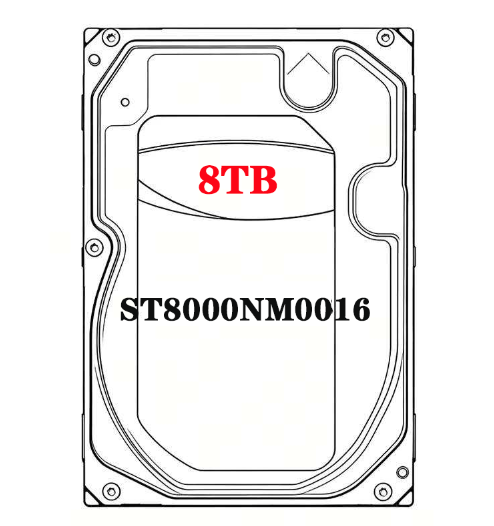 ST8000NM0016 8TB SATA 6Gb/s 7200 RPM 256MB 512e 3.5inch Enterprise Server Hard Disk Drive HDD