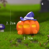 Décorations vintage fantaisistes en 3D pour Halloween, lapin et citrouille, kit d'artisanat en résine peint à la main, cadeau de festival, figurine miniature