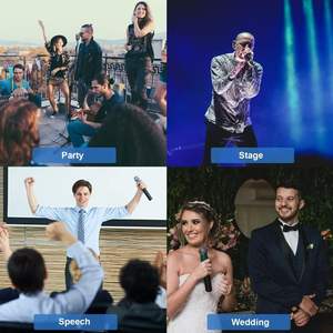 <span class=keywords><strong>Kit</strong></span> de microphones sans fil Bluetooth à installation facile, 2 micros portatifs et 2 micros bodypack, Microfono Inalambrico, Vente Flash - Product Image 6