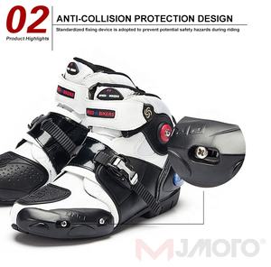 2022 पुरुष मोटरसाइकिल बूट बाइकर वाटरप्रूफ मोटोक्रॉस रेसिंग बूट गैर-पर्ची सुरक्षात्मक मोटर बाइक - Product Image 6