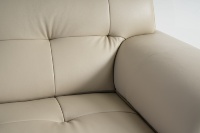 Modernes Ergonomisches Chesterfield Zweisitzer-Ledersofa Ausziehbar Schaumstoffgefüllt Gepolstert für Apartment Villa Wohnzimmer-Dekoration