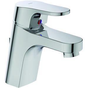 Grifo Monomando para Lavabo Optiset con Válvula de Desagüe y Mangueras Flexibles, Acabado Cromado para Baño - Product Image 1