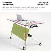 Ensemble table et chaises pliantes pour la formation mobile - Bureau de conférence modulaire pour bureaux modernes et établissements d'enseignement