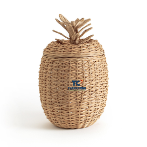 Cute Pineapple <b>Rattan</b> <b>Storage</b> Basket Eco-Friendly Kids Gift for Home Decoration Wholesale - Product Image 1