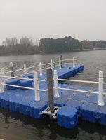Plateforme flottante marine en HDPE, quai modulaire industriel robuste, cubes gonflables pour jet ski, ponton de marina pour bateaux en PVC