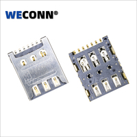 WECONN WL-SIM125-133 6PIN+1 H=1,25mm Push-Pull Mit Erkennungsschalter Nano-SIM-Karten-Anschlussbuchse Anpassbare SIM-Kartenhalterung