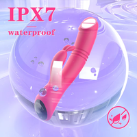 2 in 1 Dual Head Rabbit Vibration Silikon Wasserdichtes wiederauf lad bares G-Punkt Rabbit Dildo Vibrator Sexspielzeug für Frauen Masturbation