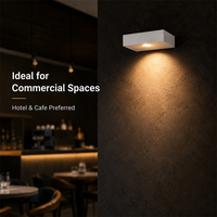 Lámpara de Pared LED Cuadrada Comercial para Interiores, Cableada, Luz Cálida, Aluminio, AC85-265V, Diseño Moderno para Dormitorio, Alto CRI 90, Blanca