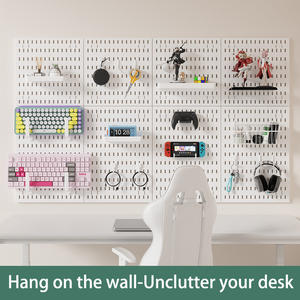 Panneau mural de chambre polyvalent et décoratif en PP avec plusieurs crochets et câbles de charge dans la chambre à coucher et le bureau à domicile - Product Image 5