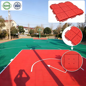 Quick-Install <b>Interlocking</b> <b>Floor</b> <b>Tiles</b> No Glue Needed Easy Assembly Modular Sports Flooring For Outdoor Courts - Product Image 2