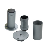 Pieds de meubles réglables ronds en alliage d'aluminium de 80-300 mm, noir, or, gris, pour armoire, canapé, table TV, quincaillerie de support