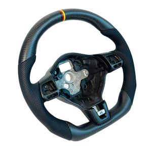 Vente directe d'usine de volants personnalisés en fibre de carbone mate pour Volkswagen <span class=keywords><strong>Golf</strong></span> MK6 GTI R, personnalisation en cuir suédé - Product Image 3